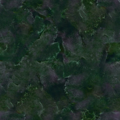 Charming hand painted paintings with watercolor water stains on a dark green background. Seamless texture for textile prints, for designer, close-up, copy space