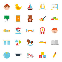 bundle of childhood set icons