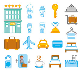 bundle of hotel service icons