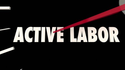 Birth Stages Early Active Labor Having Baby 3d Animation