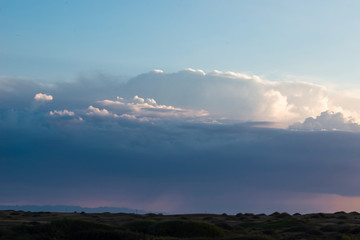 The sunset clouds