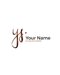 Y S YS initial logo signature vector. Handwriting concept logo.
