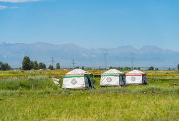 traditional Mongolian Yurt,home of nomads in Mongolia