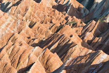 Danxia red sandstone in the national geopark of Zhangye, Gansu, China