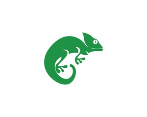 Lizard chameleon logo or icon template vector design