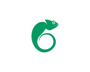 Lizard chameleon logo or icon template vector design