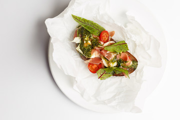 dried-meat snack on a toast