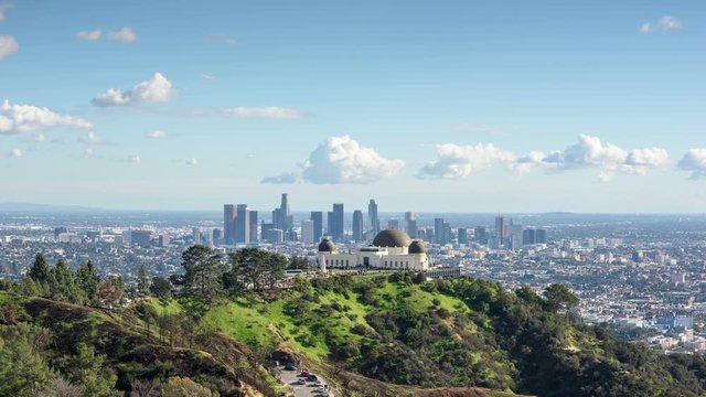 Griffith Observatory and Downtown Los Angeles timelapse