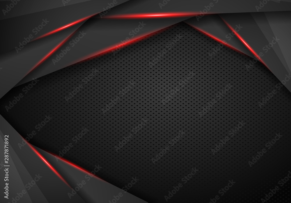 Aufkleber abstract vector background with dark gray metal layers. abstract metallic light black frame layout m