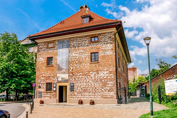KRAKOW, POLAND - MAY 25, 2019: Europeum - European Culture Center in the Old Granary at the Sikorski Square 6