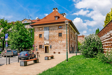 KRAKOW, POLAND - MAY 25, 2019: Europeum - European Culture Center in the Old Granary at the Sikorski Square 6
