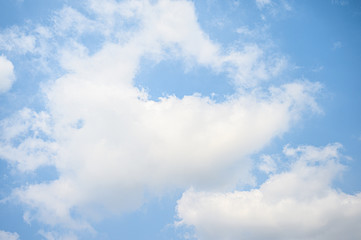 Blue sky and White cloud. clear blue sky with plain white cloud