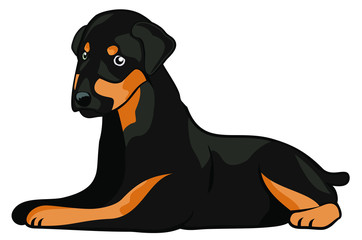 Realistic Pet dog sitting logo design vector eps format