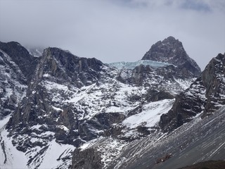 Meson Alto Glacier, in the Cajon del Maipo, Santiago, Chile, Chile