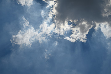 Blue sky and White cloud. clear blue sky with plain white cloud