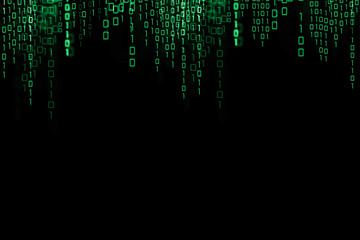 binary data matrix network technology background as digital abstract background