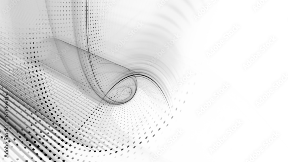 Poster abstract background element. fractal graphics series. three-dimensional composition of dynamic curve