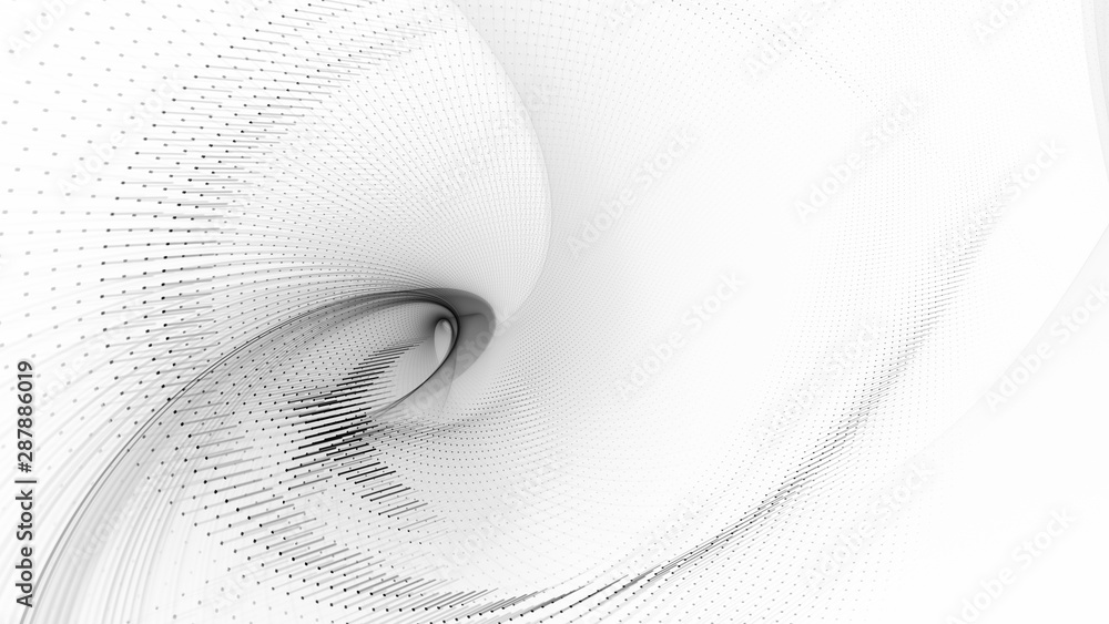 Poster abstract background element. fractal graphics series. three-dimensional composition of dynamic curve