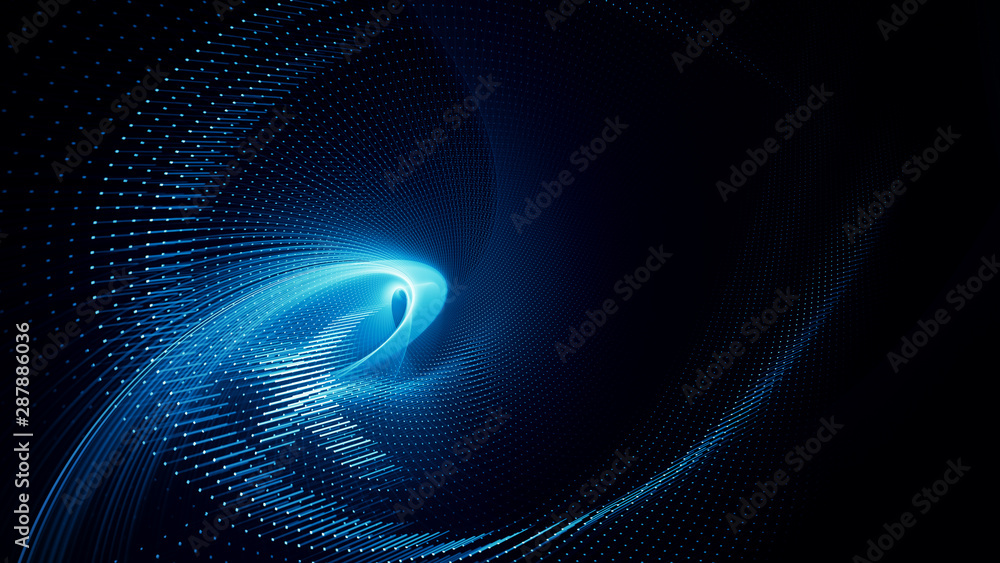Poster abstract background element. fractal graphics series. three-dimensional composition of dynamic curve