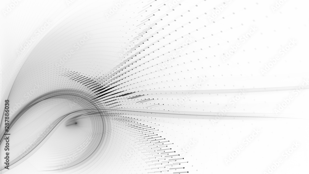 Poster abstract background element. fractal graphics series. three-dimensional composition of dynamic curve