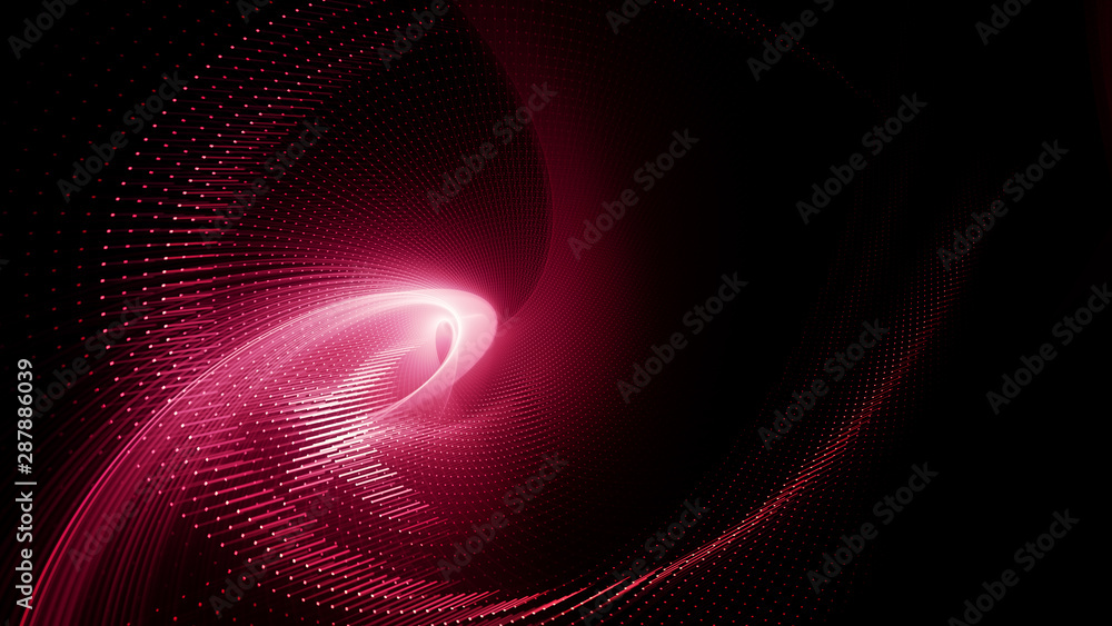 Poster abstract background element. fractal graphics series. three-dimensional composition of dynamic curve
