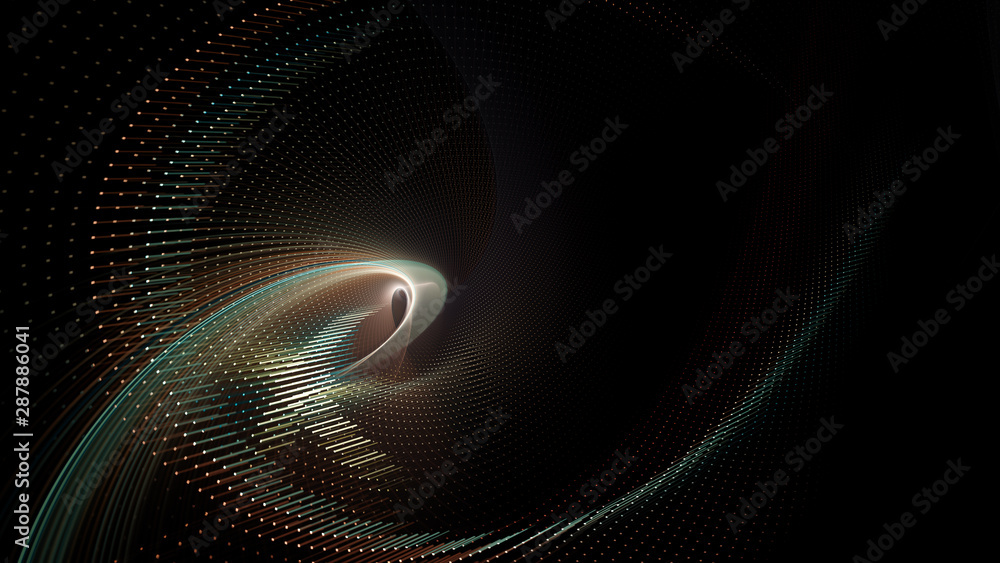 Fototapete abstract background element. fractal graphics series. three-dimensional composition of dynamic curve
