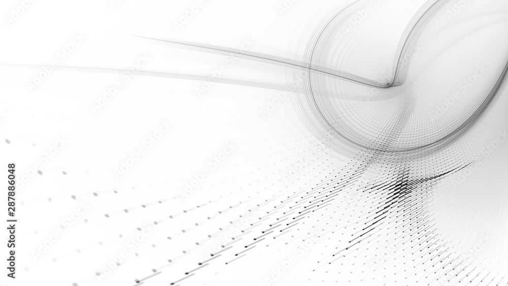 Poster abstract background element. fractal graphics series. three-dimensional composition of dynamic curve