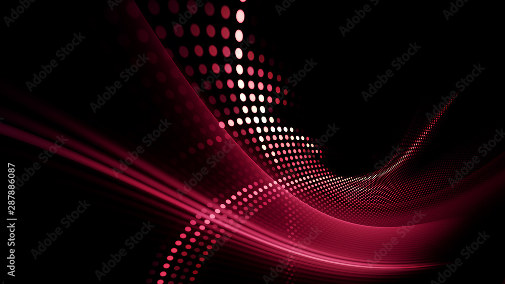 Poster abstract background element. fractal graphics series. three-dimensional composition of dynamic curve