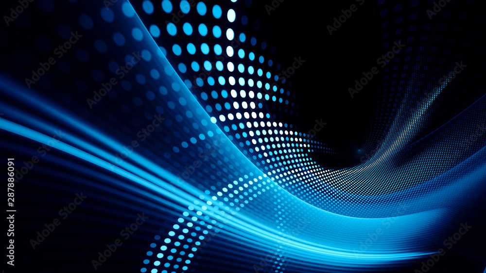 Poster abstract background element. fractal graphics series. three-dimensional composition of dynamic curve