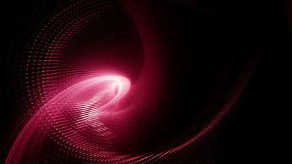 Abstract background element. Fractal graphics series. Three-dimensional composition of dynamic curves and mosaic halftone effects. Wide format high resolution image. 3d illustration.