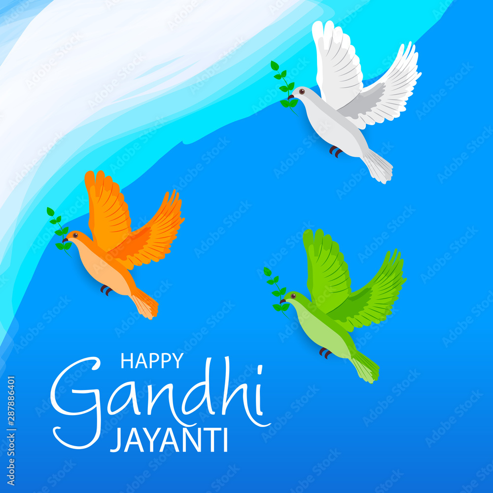 Canvas Prints happy gandhi jayanti