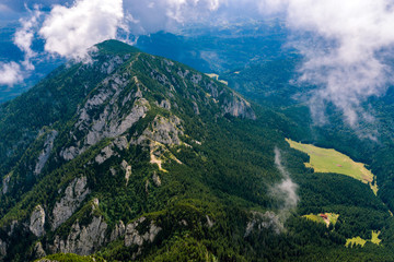 Piatra Craiului seen from a drone.