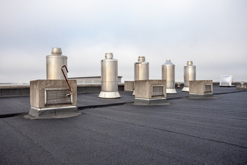 Obraz premium Chimney on the roof