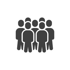 Team group staff vector icon. Teamwork filled flat sign for mobile concept and web design. Crowd of people glyph icon. Symbol, logo illustration. Vector graphics