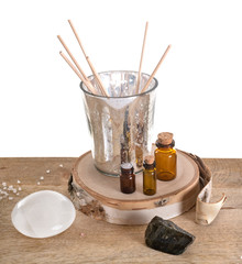 incense and selenite