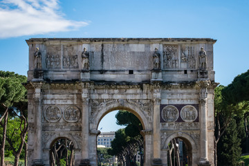 Fototapeta na wymiar Arch of Constantine, Roman Forum, Rome, Italy