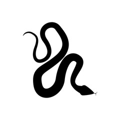 Black silhouette snake.