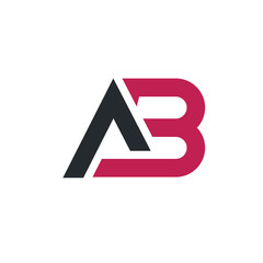 design of merging letters A and B