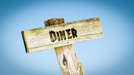 Street Sign to Diner