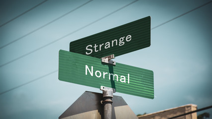 Street Sign Normal versus Strange