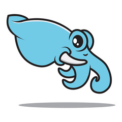 Obraz premium Elephant Squid creature mascot logo vector illustration