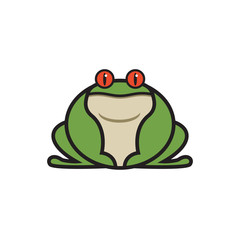 mighty sumo Frog Logo mascot Illustrations
