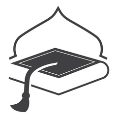 holy book Muslim Academy logo icon vector
