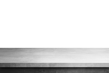 cement shelf table isolated on a white backgrounds, for display products