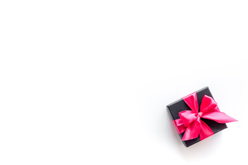 gifts on white background top view mock up