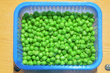 close up image of fresh green pea 