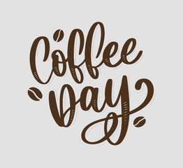1 October International coffee day Logo. World Coffee day Logo Icon vector illustration on white background.