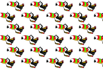 parrot patterned fabric for children