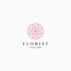 Abstract leaf ornament flower logo icon design template. Florist, Garden, Nature, floral modern vector