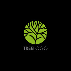 Tree logo design vector template